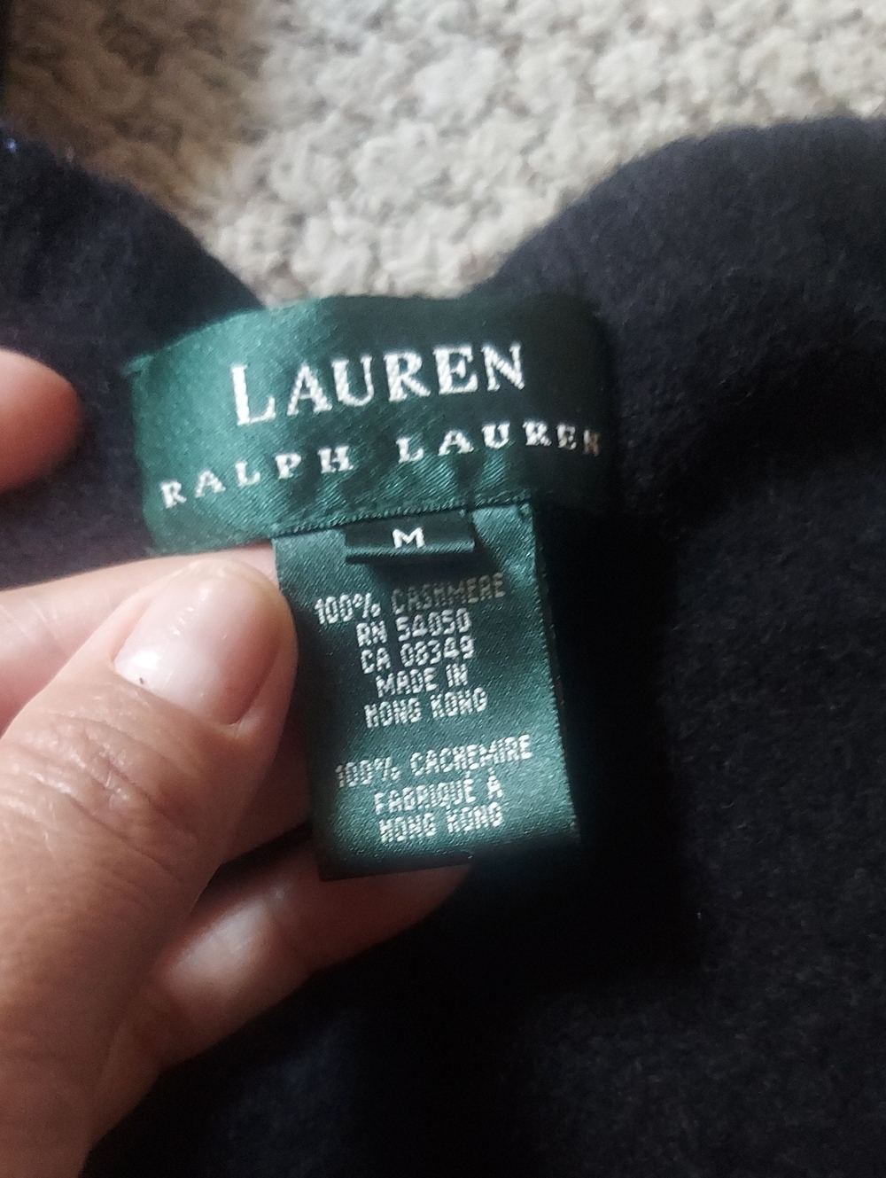 Lauren Ralph Lauren Black Cashmere Sweater - M
